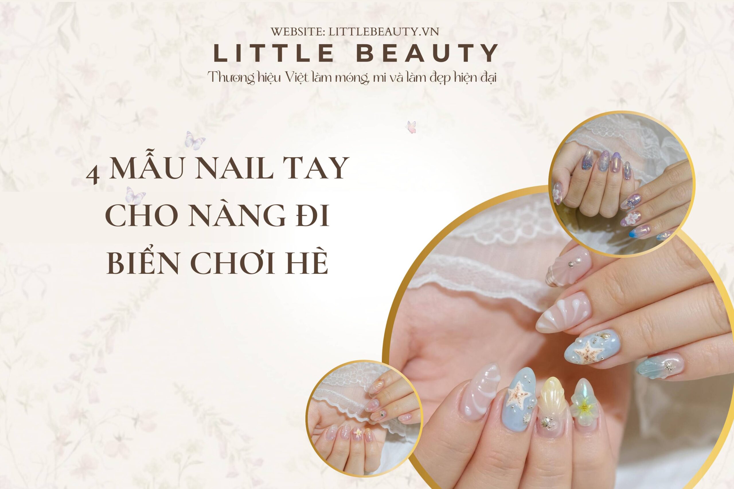 4 Mẫu nail tay cho nàng đi biển chơi hè