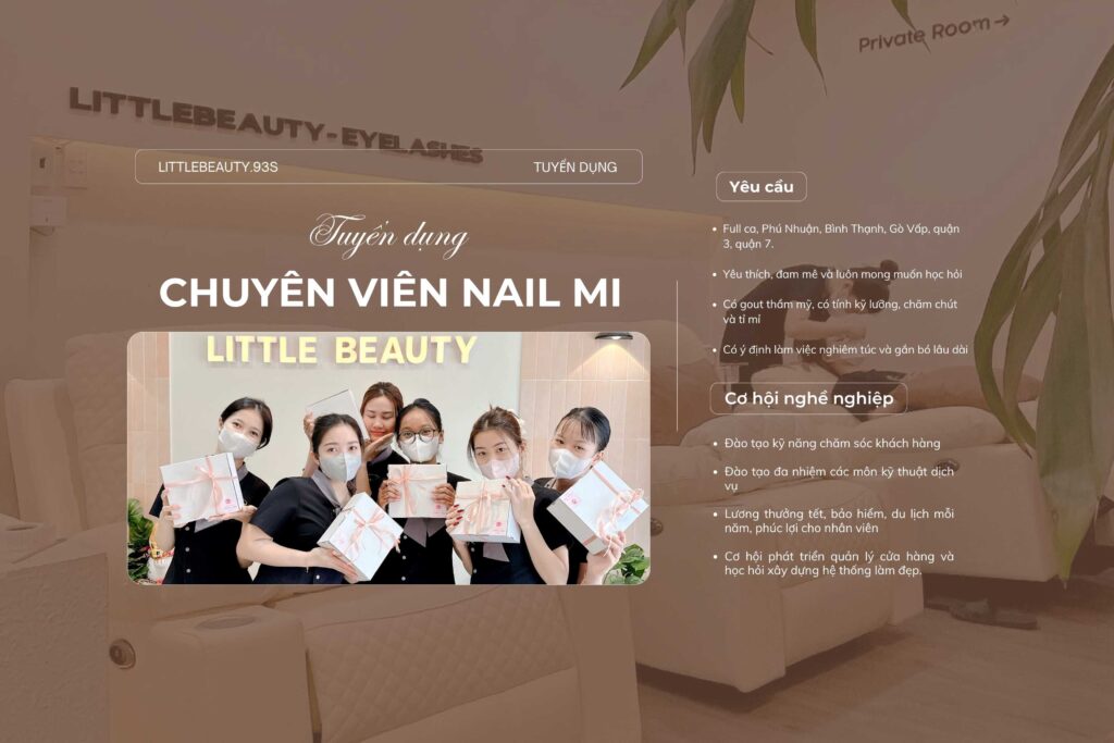 Tuyển dụng chuyên viên nail mi little beauty