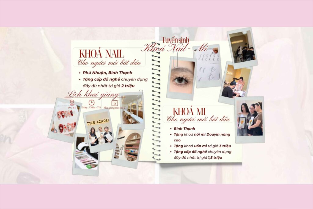 tuyển sinh khóa học nail mi little beauty